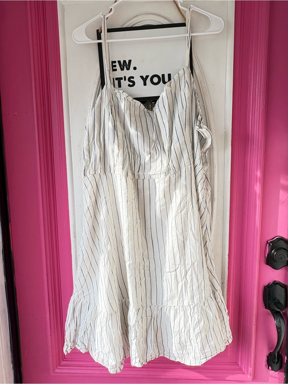 Old Navy White and Navy Striped Sundress